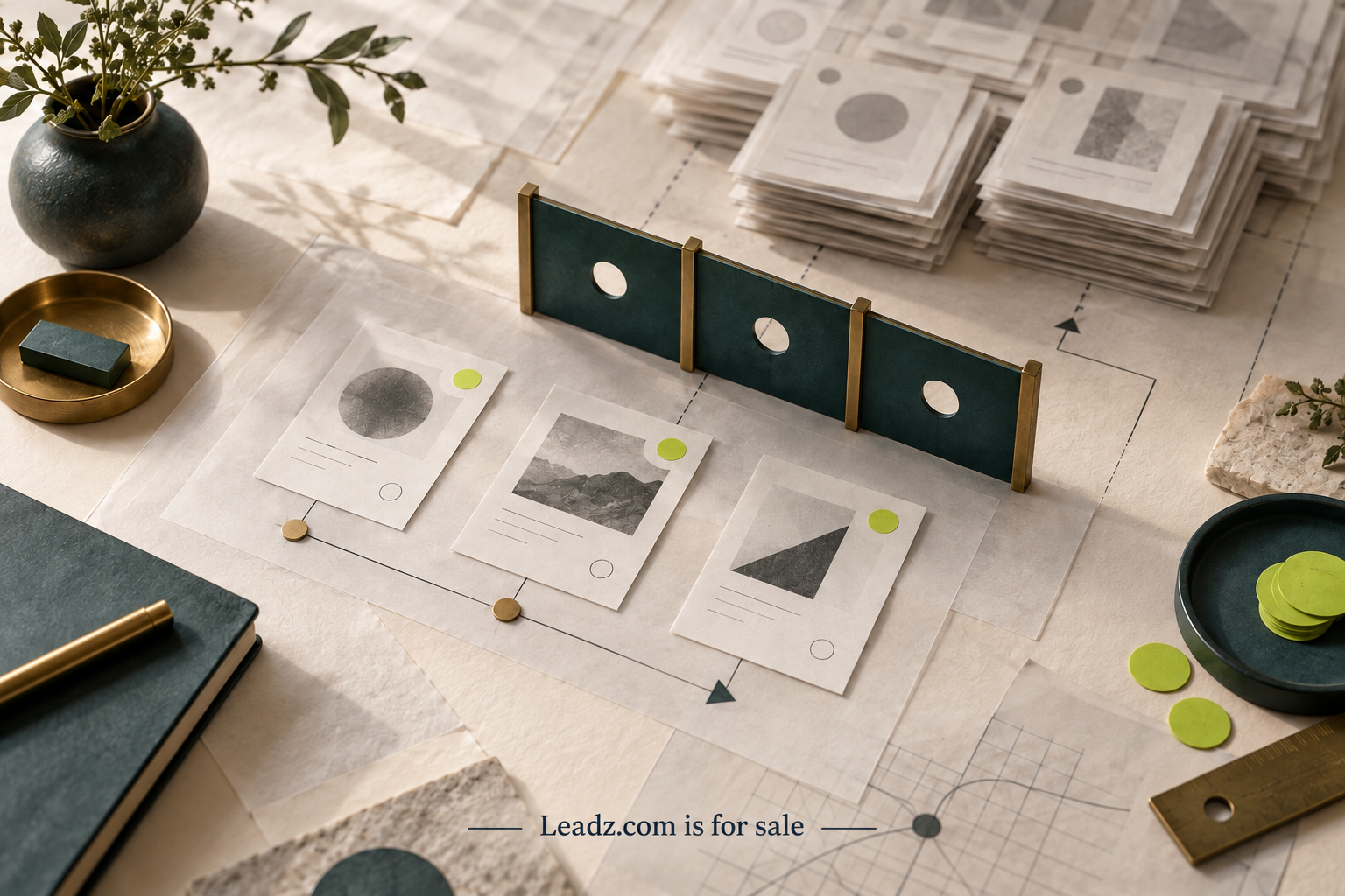 Leadz.com resource art showing evidence cards passing through deliberate quality gates